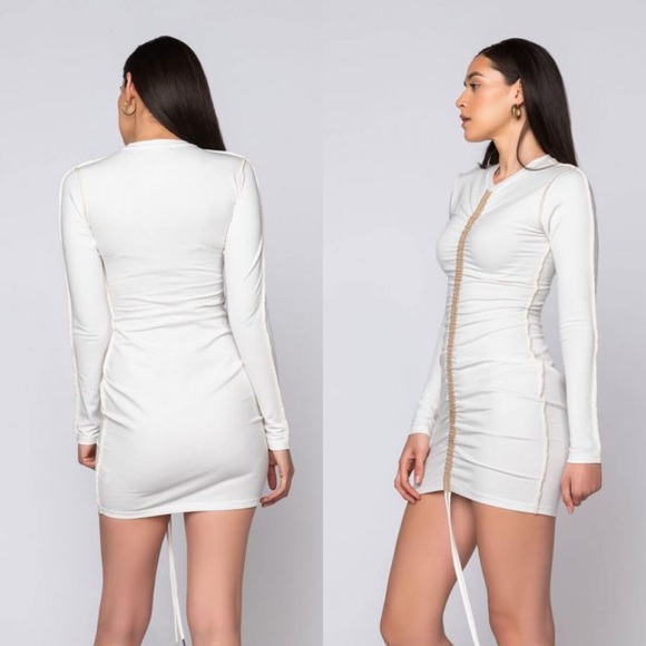 Ruched Front Mini Dress - Picture 3 of 6